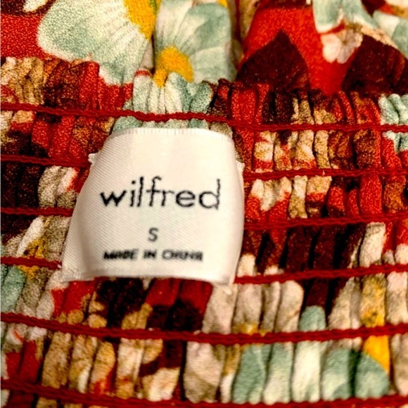 ARITZIA WILFRED NWOT Floral Dress Puff-sleeve Mini Dress Size Small - Picture 5 of 6